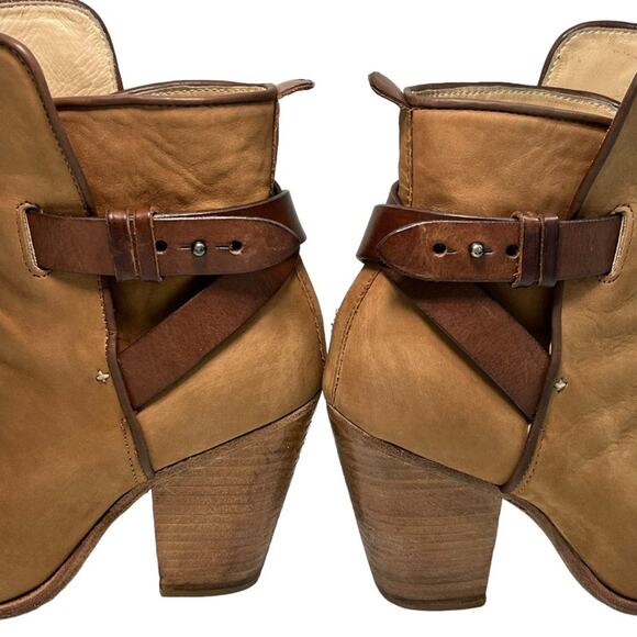Rag & Bone Kinsey Booties Boots Leather 37.5 7.5 Brown - Picture 10 of 14